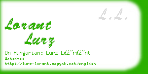 lorant lurz business card